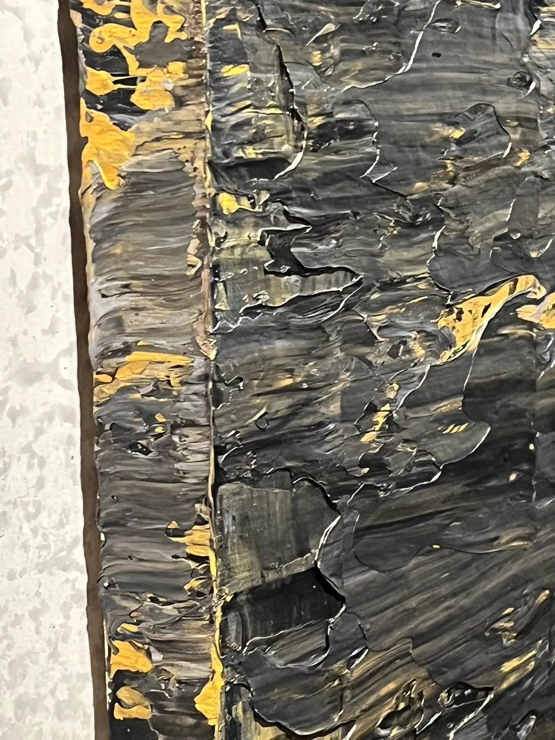 HIGHLY TEXTURED ABSTRACT - TOUCH OF SILVER